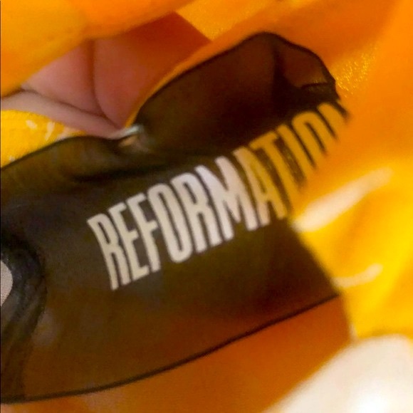 Reformation Addie Midi Floral Yellow Dress - Picture 8 of 9